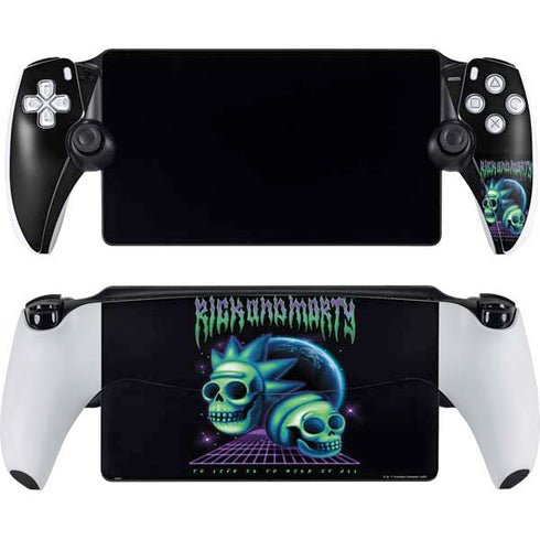 Adult Swim Rick and Morty Neon Skulls PlayStation PS5 Skins