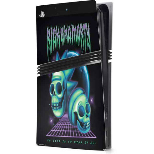 Adult Swim Rick and Morty Neon Skulls PlayStation PS5 Skins