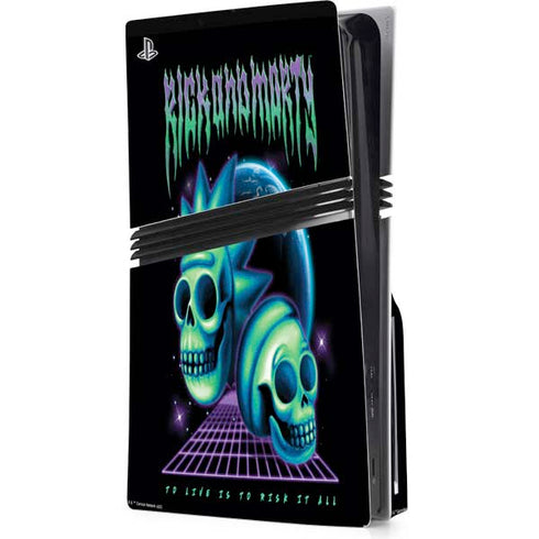Adult Swim Rick and Morty Neon Skulls PlayStation PS5 Skins
