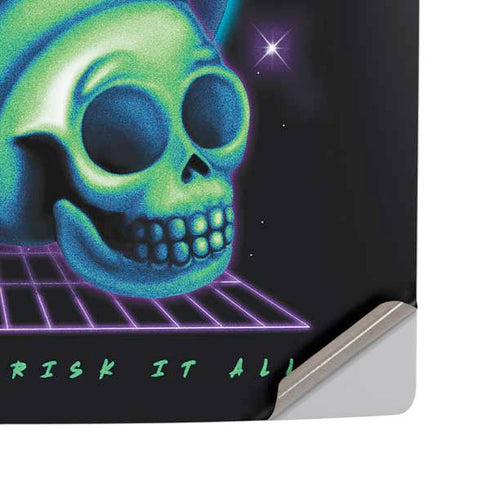 Adult Swim Rick and Morty Neon Skulls PS5 Pro Disk Console Skin