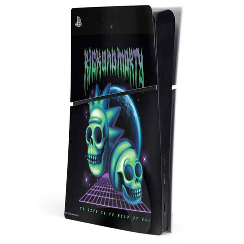 Adult Swim Rick and Morty Neon Skulls PlayStation PS5 Skins