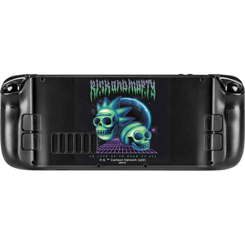 Adult Swim Rick and Morty Neon Skulls Steam Deck Handheld Gaming Computer Skin