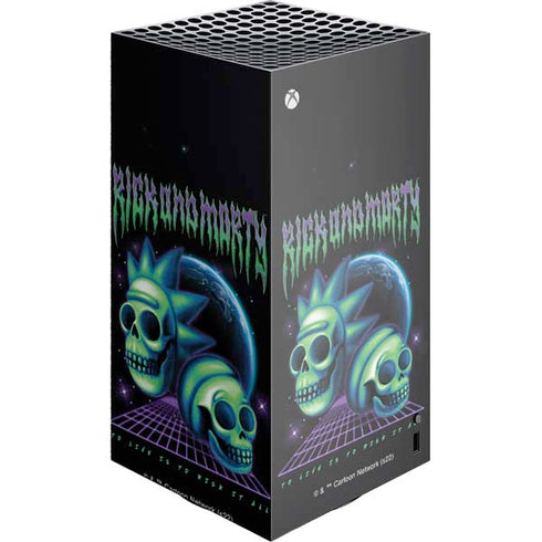 Adult Swim Rick and Morty Neon Skulls XBox Series X Digital Edition Console Skin