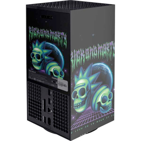 Adult Swim Rick and Morty Neon Skulls XBox Series X Digital Edition Console Skin