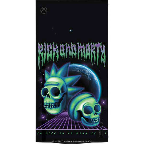 Adult Swim Rick and Morty Neon Skulls XBox Series X Digital Edition Console Skin