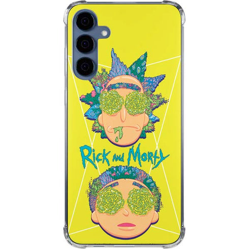 Adult Swim Rick and Morty Rick and Morty Portal Eyes Galaxy A55 5G Clear Case