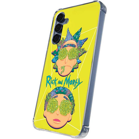 Adult Swim Rick and Morty Rick and Morty Portal Eyes Galaxy A55 5G Clear Case