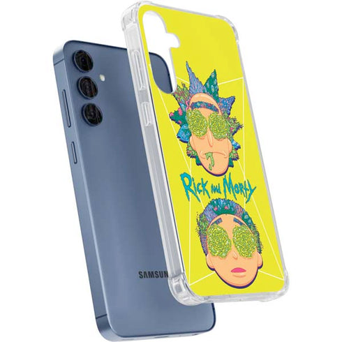Adult Swim Rick and Morty Rick and Morty Portal Eyes Galaxy A55 5G Clear Case