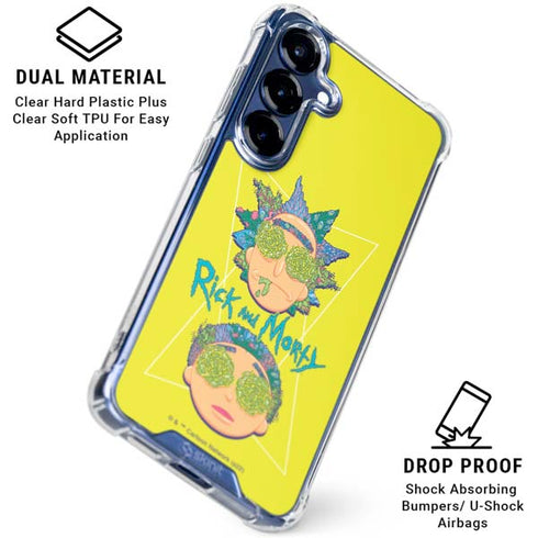 Adult Swim Rick and Morty Rick and Morty Portal Eyes Galaxy S25 Plus Clear Case