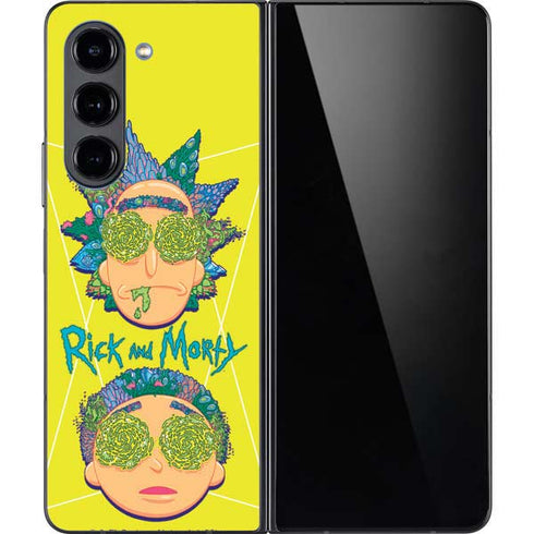 Adult Swim Rick and Morty Rick and Morty Portal Eyes Galaxy Z Fold5 5G Skin