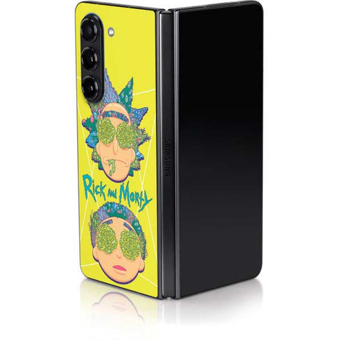 Adult Swim Rick and Morty Rick and Morty Portal Eyes Galaxy Z Fold5 5G Skin