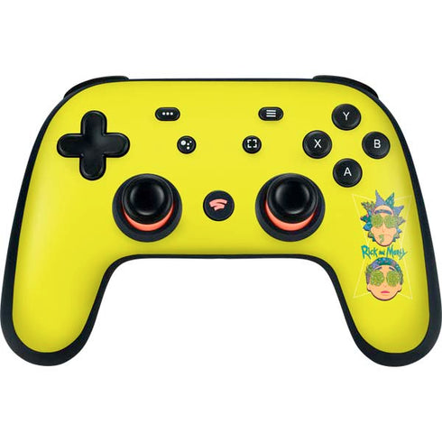 Adult Swim Rick and Morty Rick and Morty Portal Eyes Google Stadia Controller Skin