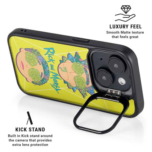 Adult Swim Rick and Morty Rick and Morty Portal Eyes iPhone 15 Kickstand Case