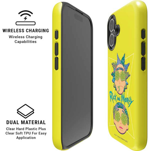 Adult Swim Rick and Morty Rick and Morty Portal Eyes iPhone 16 Plus Magsafe Impact Case