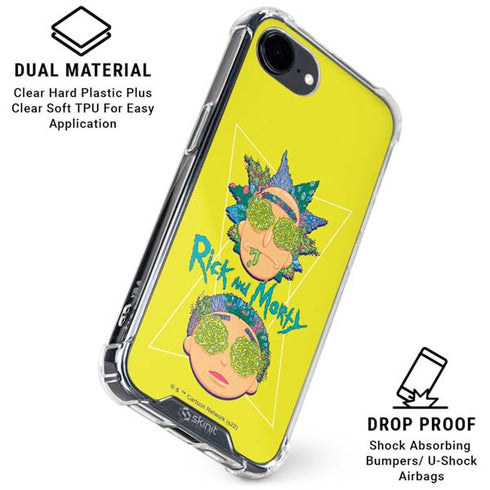 Adult Swim Rick and Morty Rick and Morty Portal Eyes iPhone 16e Clear Case