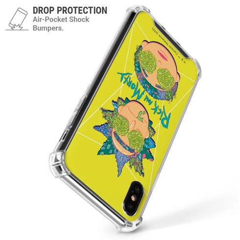 Adult Swim Rick and Morty Rick and Morty Portal Eyes iPhone X/XS Clear Case