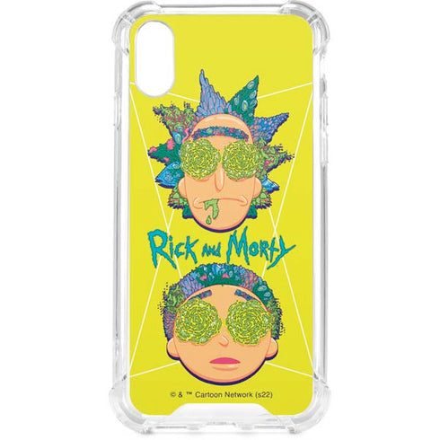Adult Swim Rick and Morty Rick and Morty Portal Eyes iPhone XS Clear Case