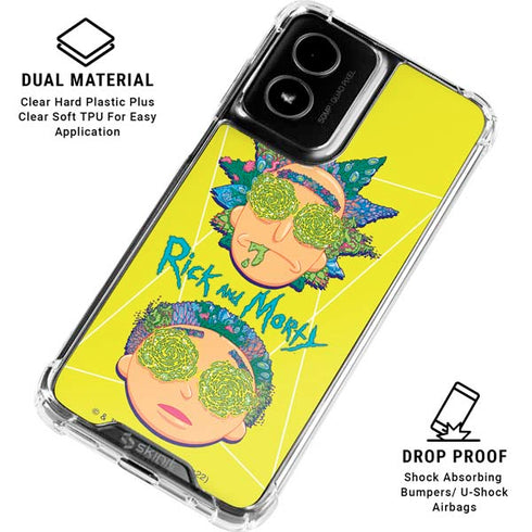 Adult Swim Rick and Morty Rick and Morty Portal Eyes Moto G Power 5G (2024) Clear Case