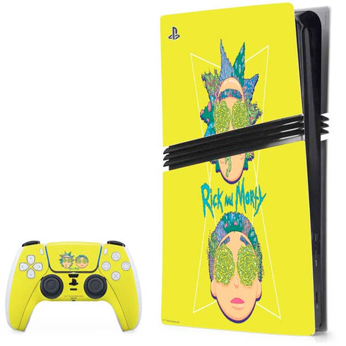 Adult Swim Rick and Morty Rick and Morty Portal Eyes PS5 Pro Bundle Skin