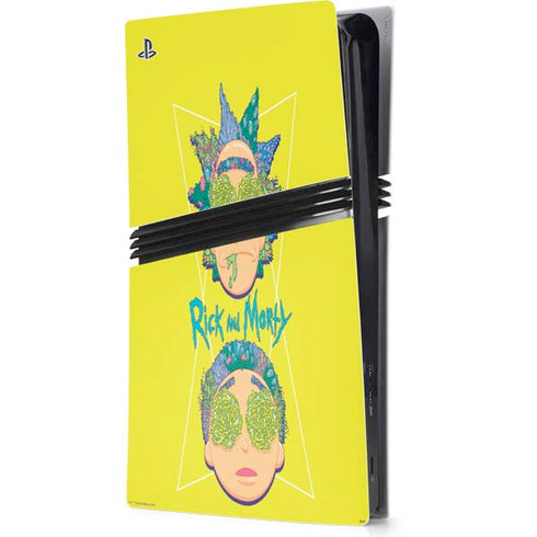 Adult Swim Rick and Morty Rick and Morty Portal Eyes PS5 Pro Console Skin