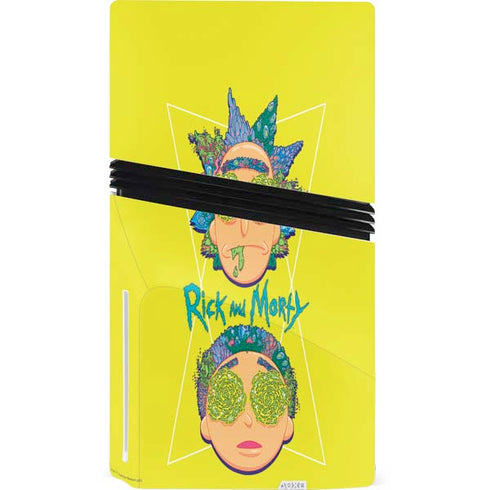 Adult Swim Rick and Morty Rick and Morty Portal Eyes PS5 Pro Disk Bundle Skin