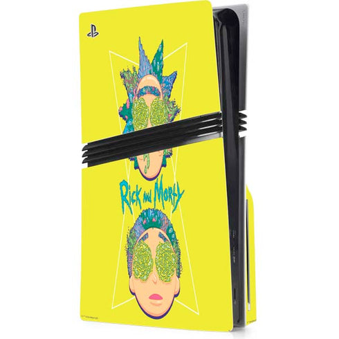 Adult Swim Rick and Morty Rick and Morty Portal Eyes PS5 Pro Disk Console Skin