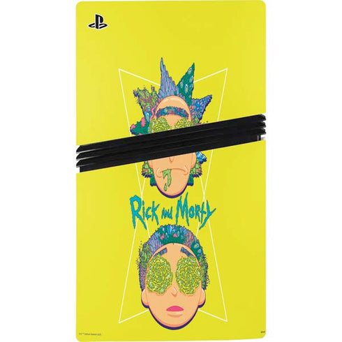 Adult Swim Rick and Morty Rick and Morty Portal Eyes PS5 Pro Disk Console Skin