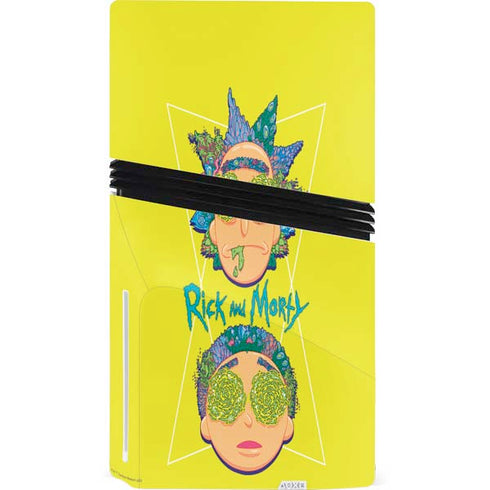 Adult Swim Rick and Morty Rick and Morty Portal Eyes PS5 Pro Disk Console Skin