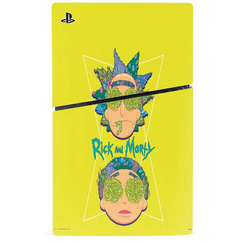 Adult Swim Rick and Morty Rick and Morty Portal Eyes PS5 Slim Digital Edition Console Skin