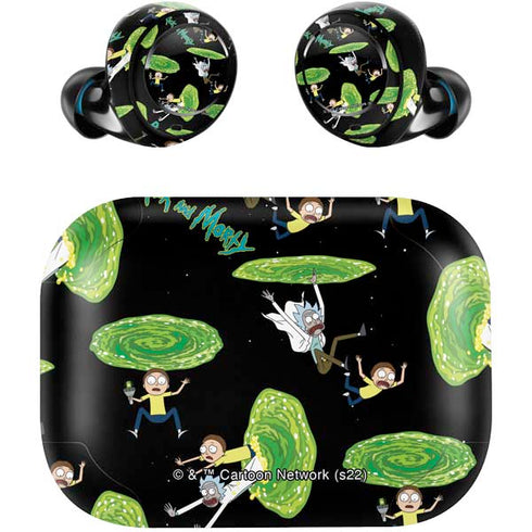 Adult Swim Rick and Morty Portal Pattern Amazon Echo Buds Skin