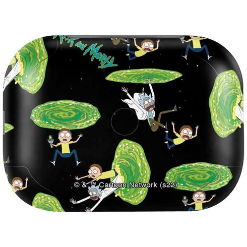 Adult Swim Rick and Morty Portal Pattern Amazon Echo Buds Skin