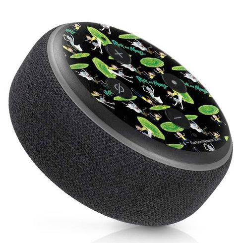 Adult Swim Rick and Morty Portal Pattern Amazon Echo Dot Skin