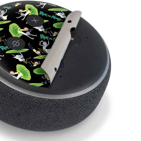 Adult Swim Rick and Morty Portal Pattern Amazon Echo Dot Skin
