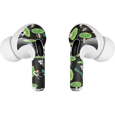 Adult Swim Rick and Morty Portal Pattern Apple AirPods Pro Skin