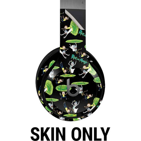 Adult Swim Rick and Morty Portal Pattern Beats Solo 4 Wireless Headphones Skin