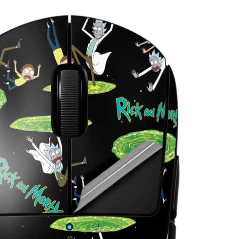 Adult Swim Rick and Morty Portal Pattern G Pro Wireless Gaming Mouse Skin