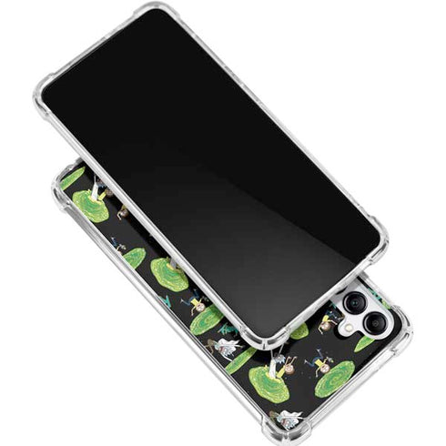 Adult Swim Rick and Morty Portal Pattern Gabb Phone 4 Clear Case