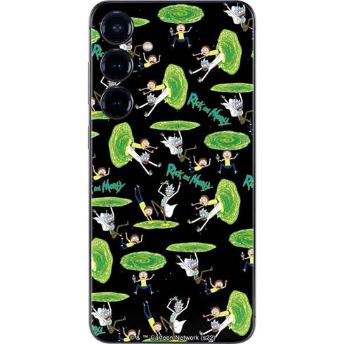 Adult Swim Rick and Morty Portal Pattern Galaxy A16 5G Skin