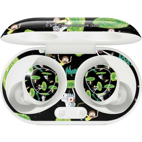 Adult Swim Rick and Morty Portal Pattern Galaxy Buds Plus Skin