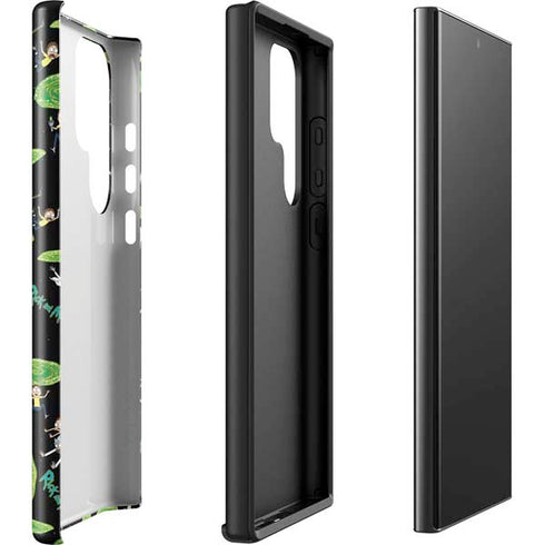 Adult Swim Rick and Morty Portal Pattern Galaxy S23 Ultra Pro Case