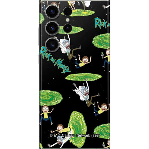 Adult Swim Rick and Morty Portal Pattern Galaxy Skins