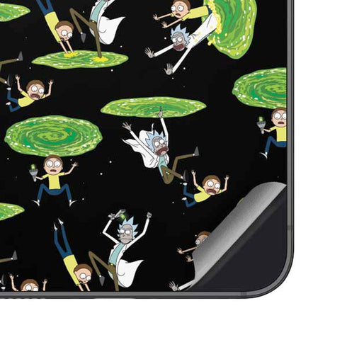 Adult Swim Rick and Morty Portal Pattern Galaxy S25 Plus Skin
