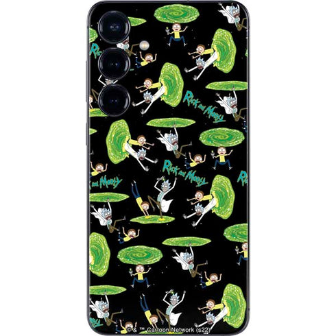Adult Swim Rick and Morty Portal Pattern Galaxy S25 Skin