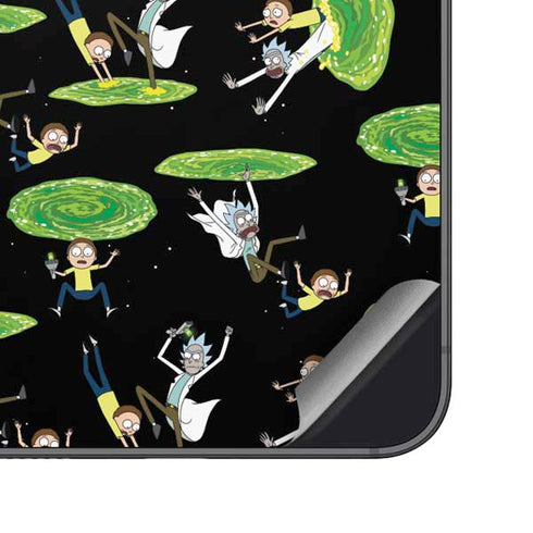 Adult Swim Rick and Morty Portal Pattern Galaxy S24 Skin