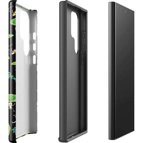 Adult Swim Rick and Morty Portal Pattern Galaxy S25 Ultra Impact Case