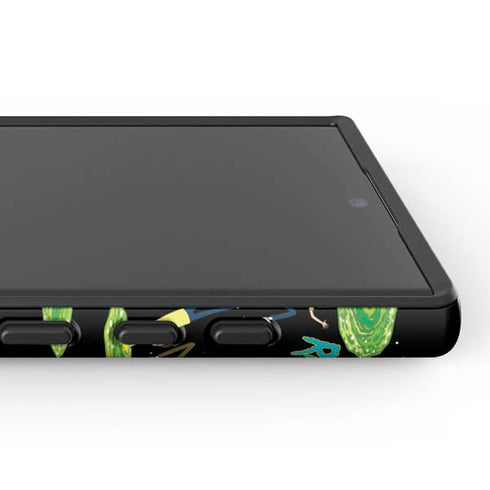 Adult Swim Rick and Morty Portal Pattern Galaxy S25 Ultra Impact Case