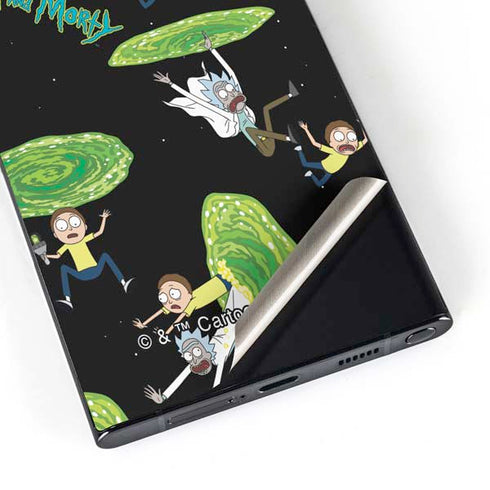 Adult Swim Rick and Morty Portal Pattern Galaxy S24 Ultra Skin