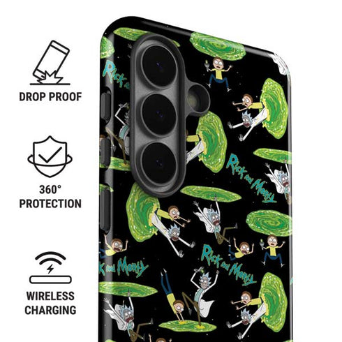Adult Swim Rick and Morty Portal Pattern Galaxy S26 Impact Case