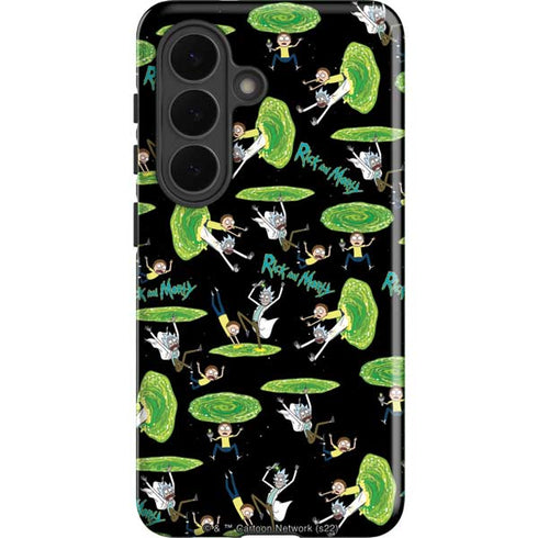 Adult Swim Rick and Morty Portal Pattern Galaxy S26 Plus Impact Case