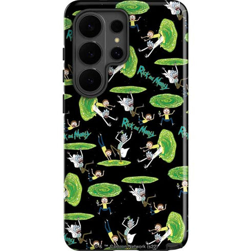 Adult Swim Rick and Morty Portal Pattern Galaxy S26 Ultra Impact Case
